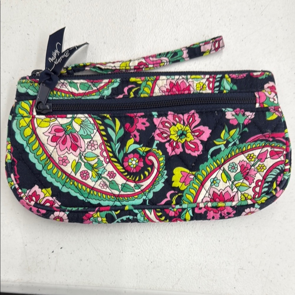 Vera Bradley Women's Floral Wristlet - Black and Pink